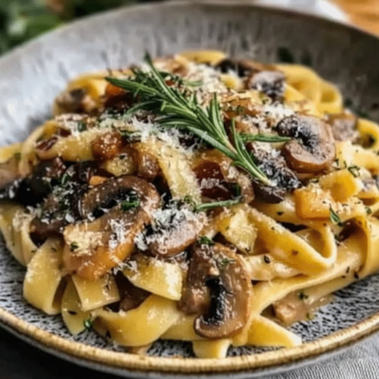 Rosemary Honey Butter Pasta with Crispy Mushrooms