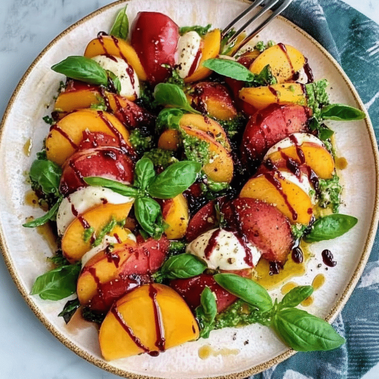 Juicy Peach and Mozzarella Delight Salad