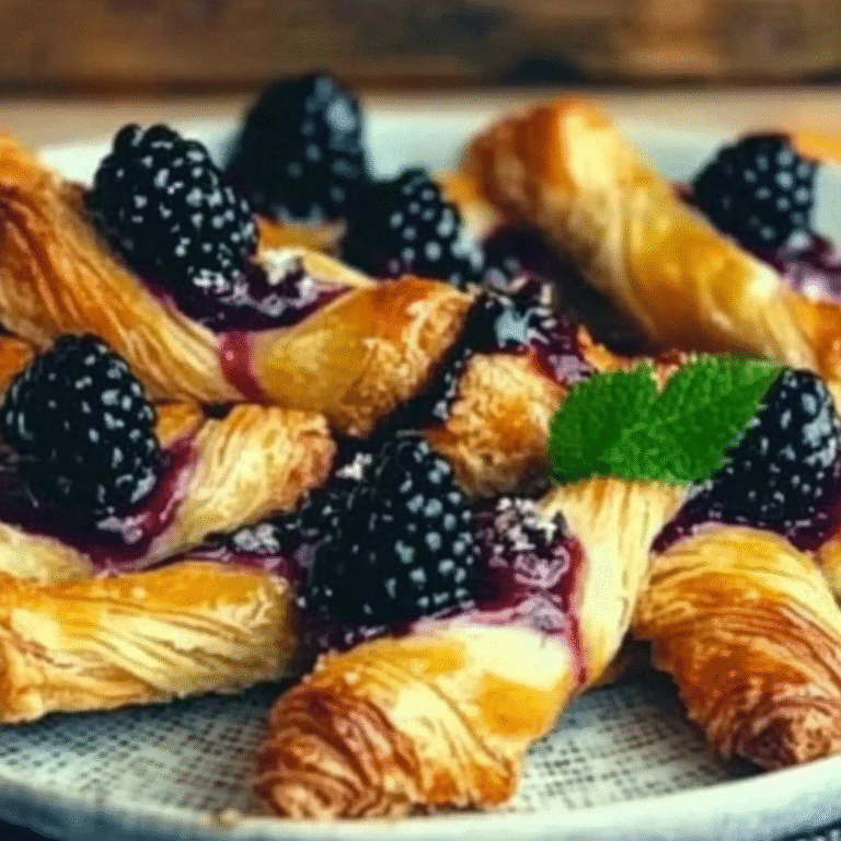 Blackberry Goat Cheese Puff Pastry Twists