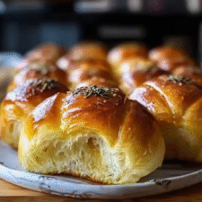 Salted Sage Honey Butter Brioche Rolls
