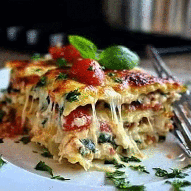 White Chicken Caprese Lasagna Recipe