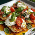 Italian Basil Chicken Cutlets with Burrata