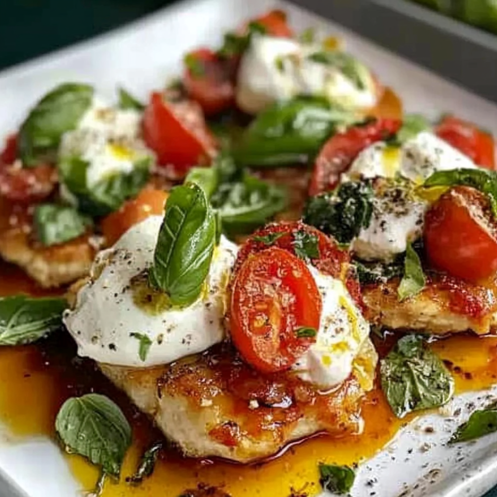  Italian Basil Chicken Cutlets with Burrata