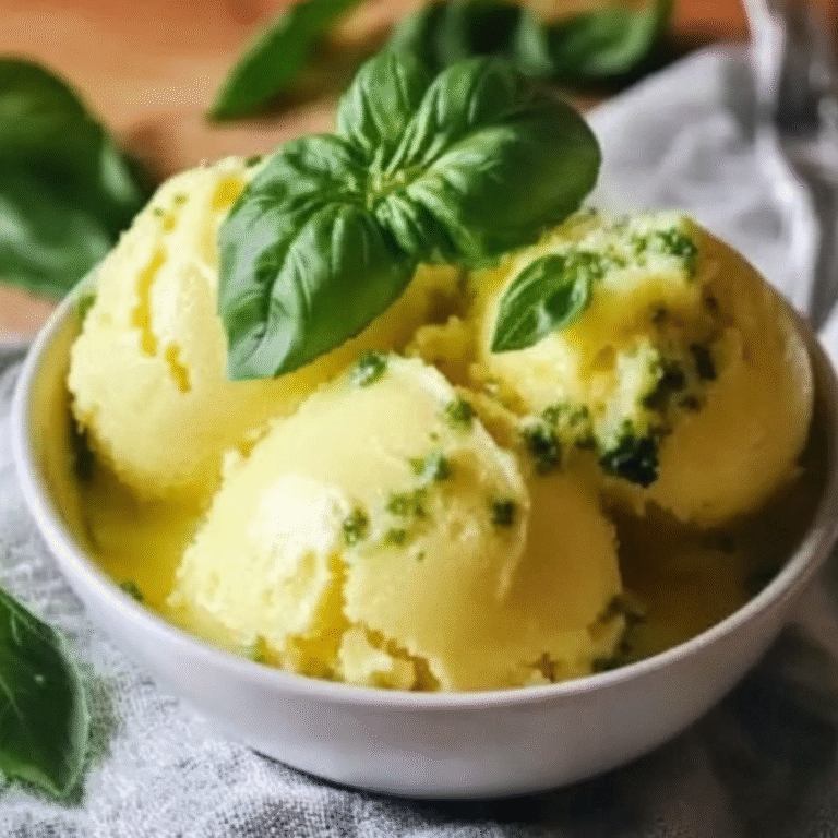 Delightful Lemon Basil Sorbet Recipe