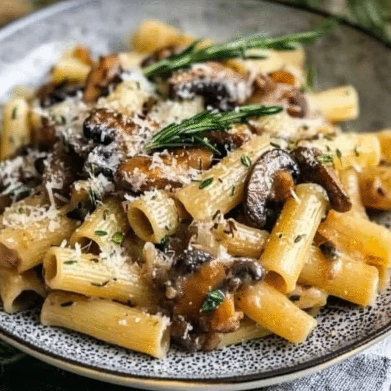 Honey Butter Pasta with Crispy Mushrooms