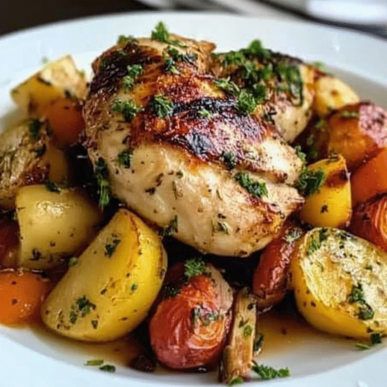 Garlic Herb Roasted Chicken with Vegetables Recipe