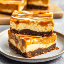 Swirled Pumpkin Cheesecake Bars