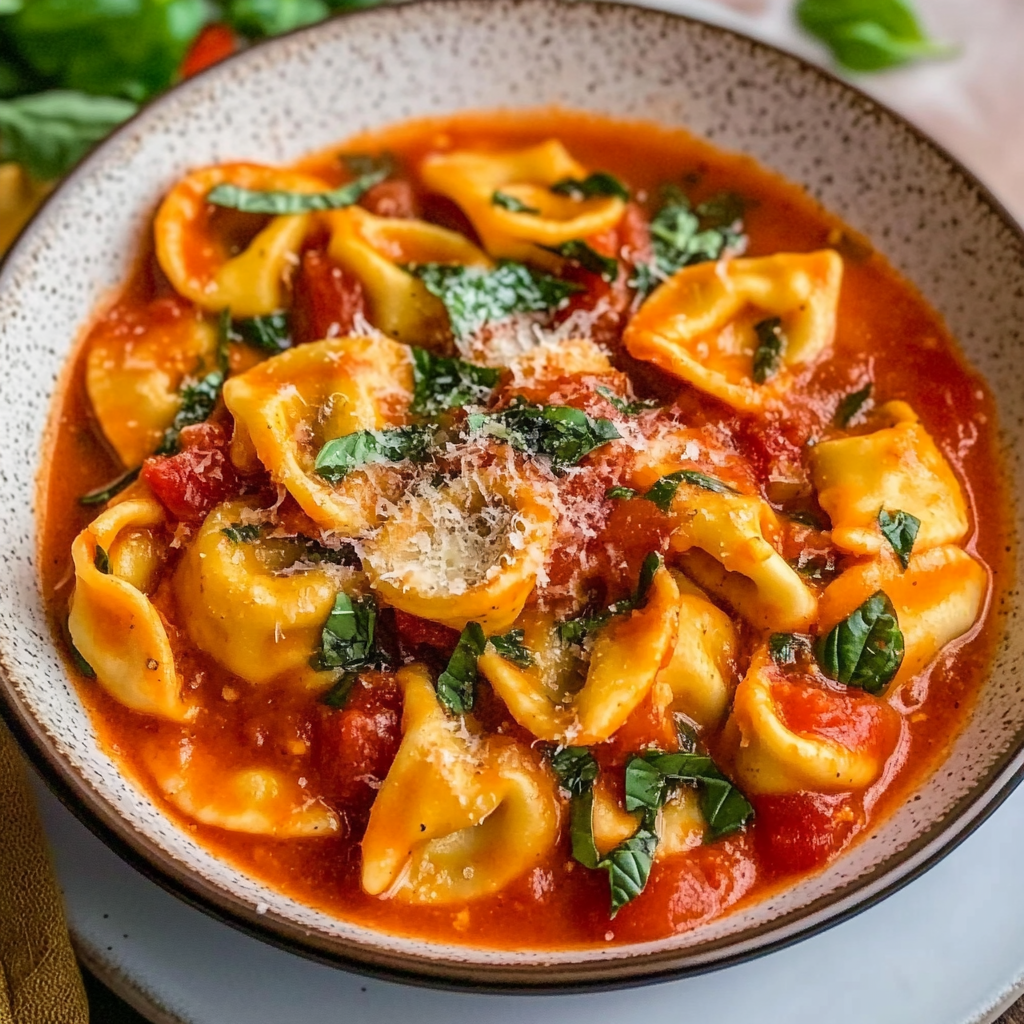 Crockpot Creamy Tomato Tortellini Soup Recipe
