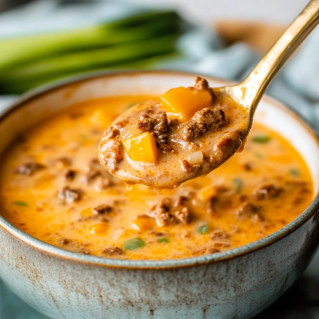 Crockpot Cheeseburger Soup Recipe