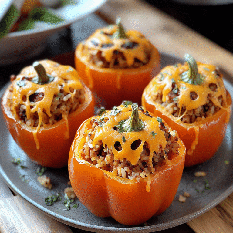 Shredded Chicken & Rice Stuffed Peppers Recipe