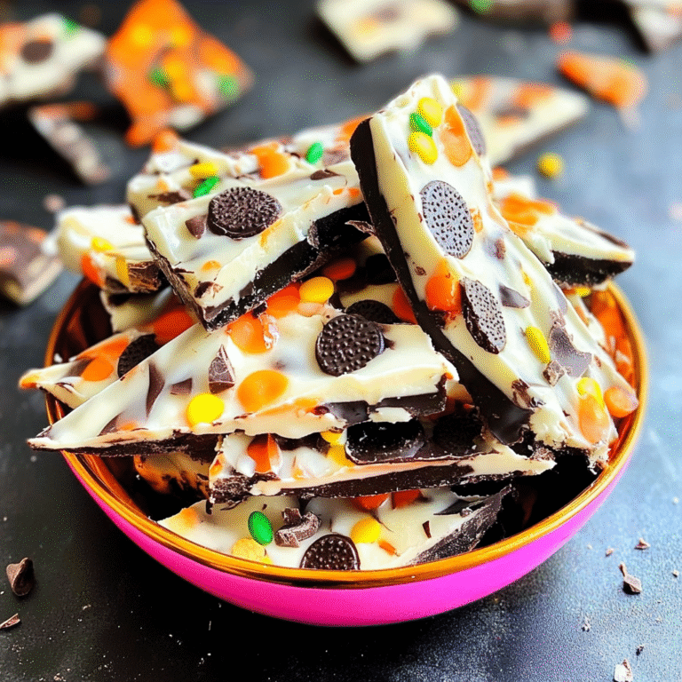 White Chocolate Halloween Oreo Bark Recipe