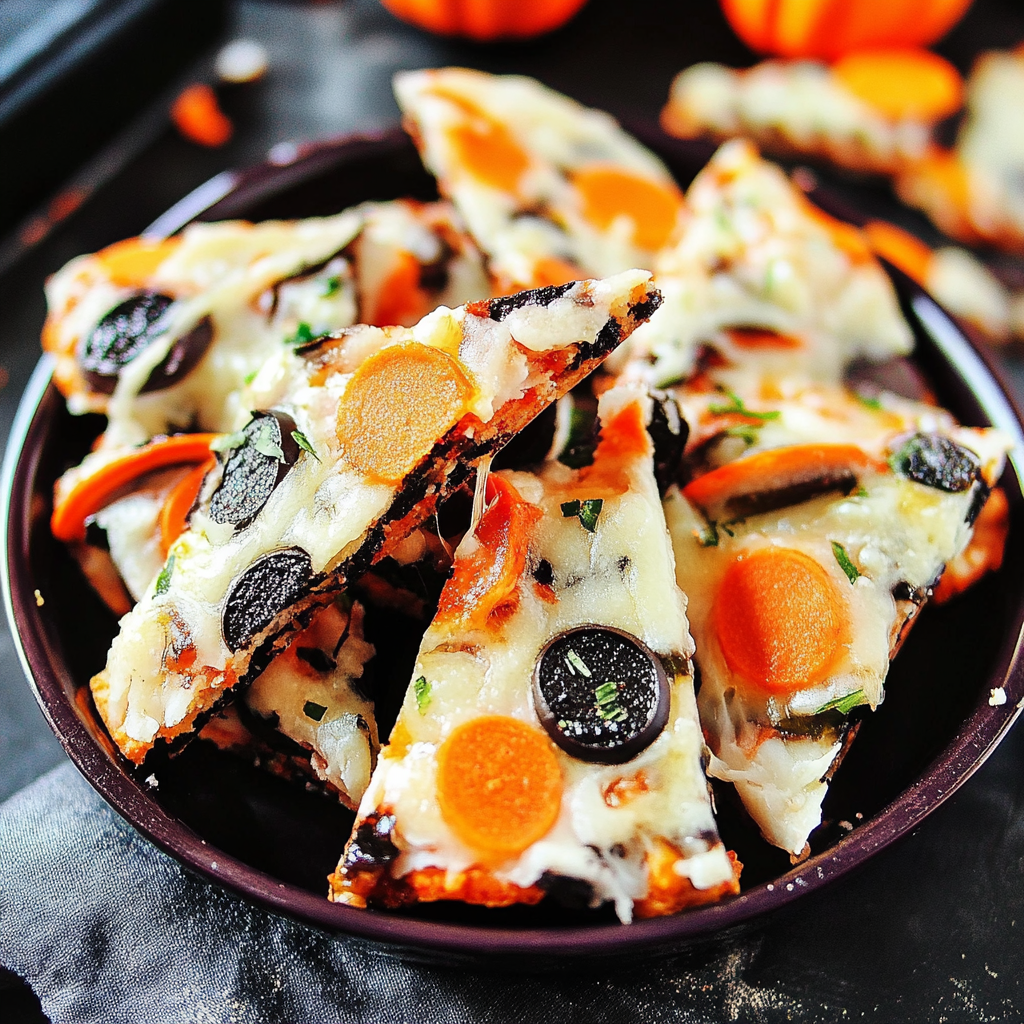 Easy Mini Halloween Pizzas