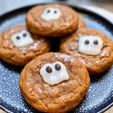 Spooky Ghost Brown Butter Pumpkin Cookies