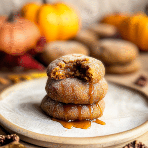 Brown Butter Pumpkin Snickerdoodle Cookies