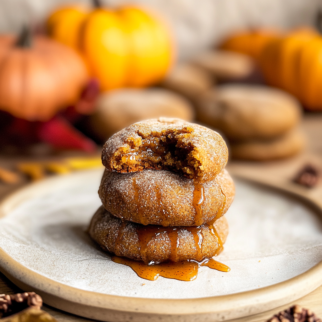 Brown Butter Pumpkin Snickerdoodle Cookies