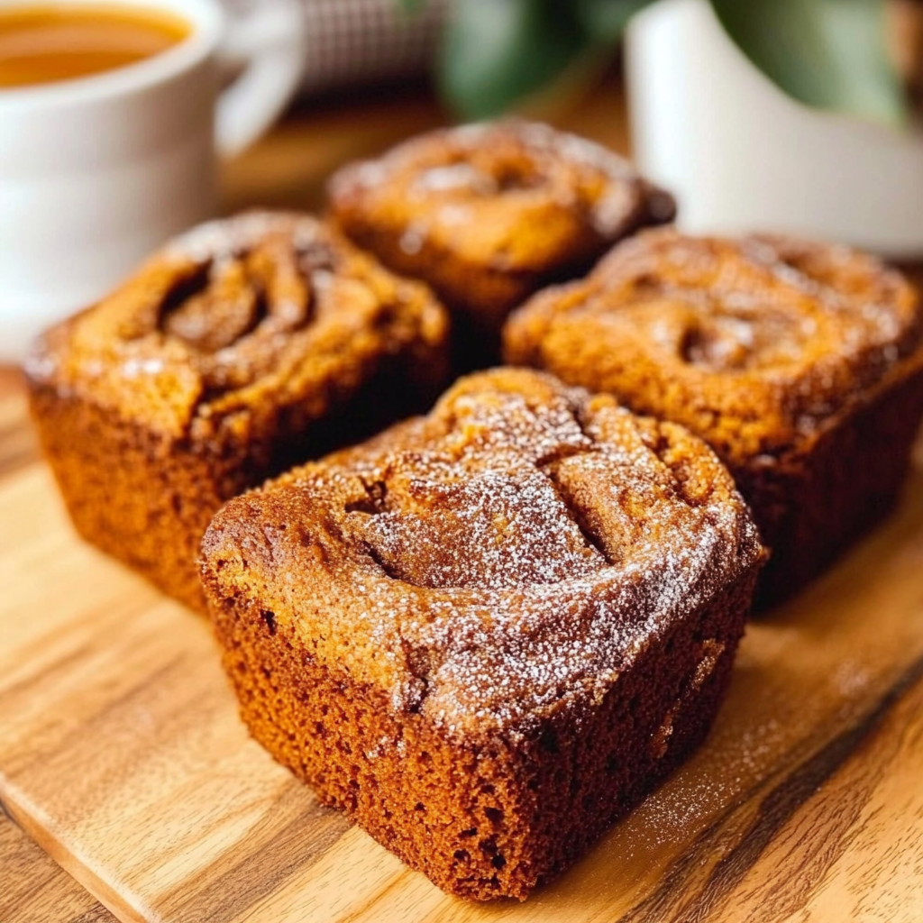 Mini Pumpkin Bread with Cinnamon Swirl Recipe