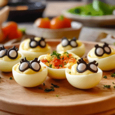 Spider Deviled Eggs