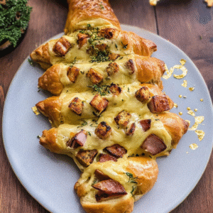 Cheddar and Ham Stuffed Christmas Trees Recipe