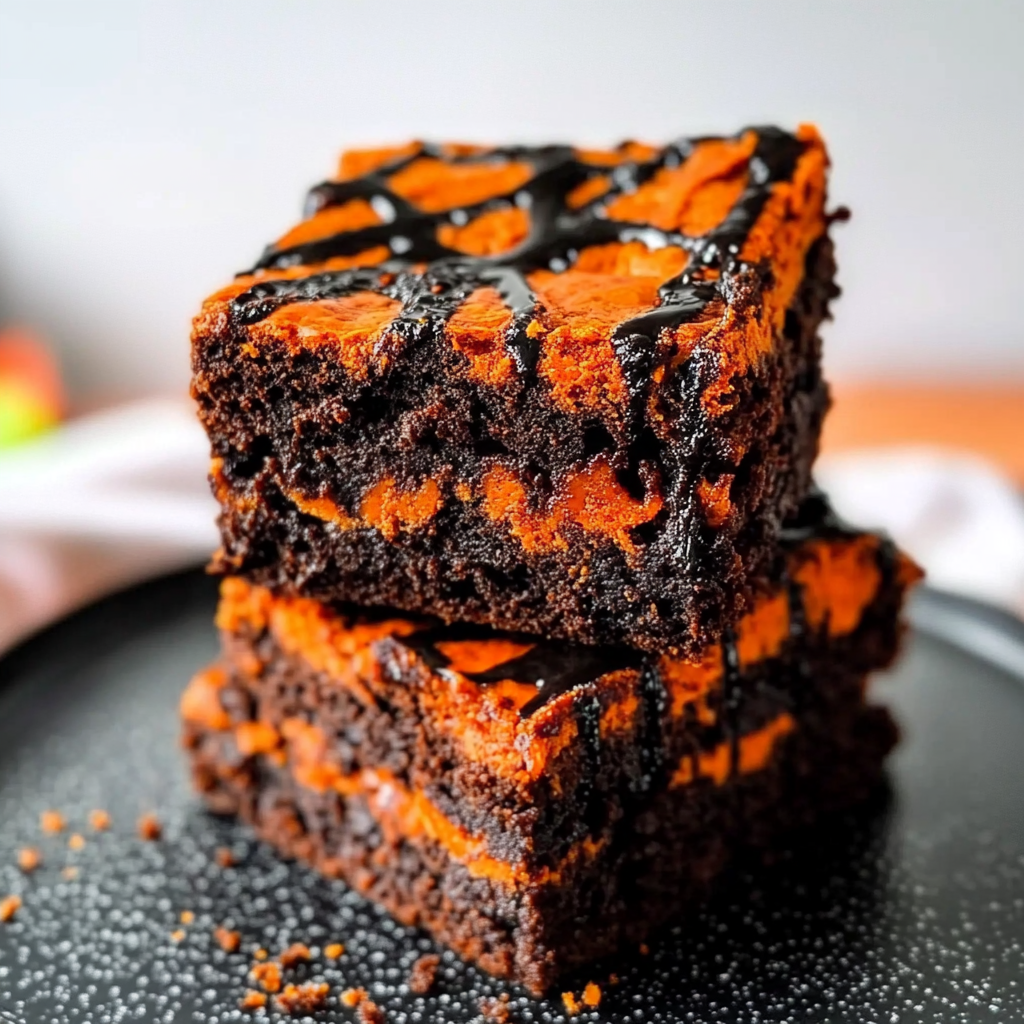 Halloween Cheesecake Brownies