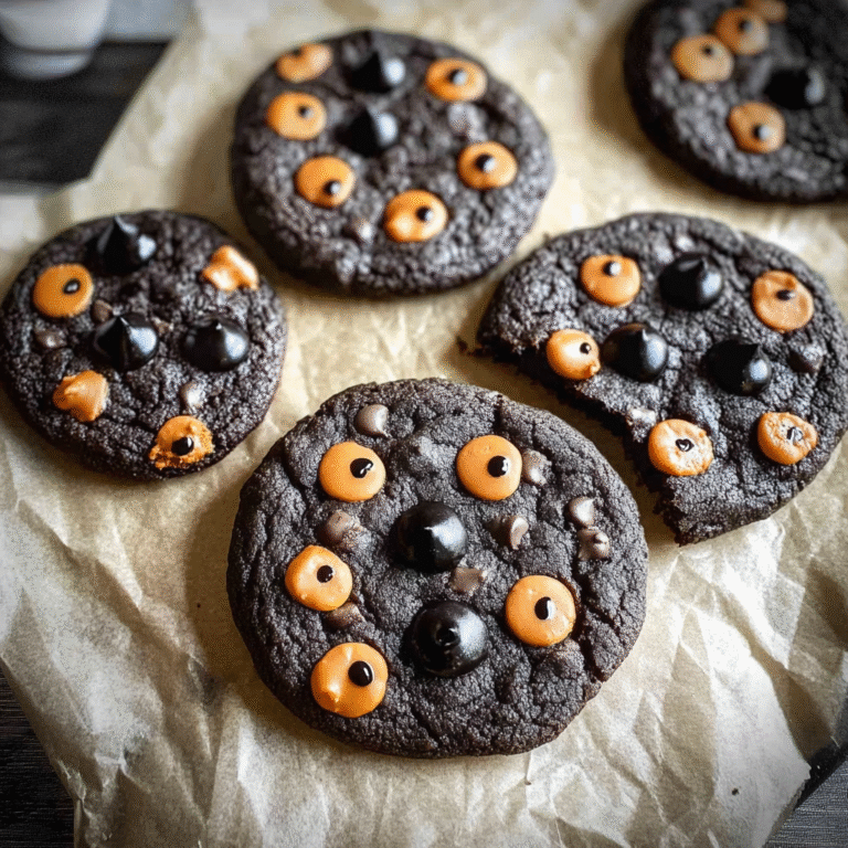 Black Cookies with Black Cocoa & Butterscotch