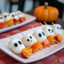 Halloween Ghost Fruit Kabobs