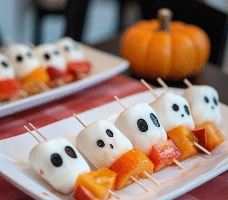 Halloween Ghost Fruit Kabobs Recipe
