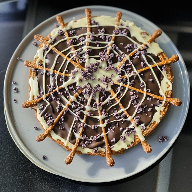Spider Web Chocolate Pretzels Recipe