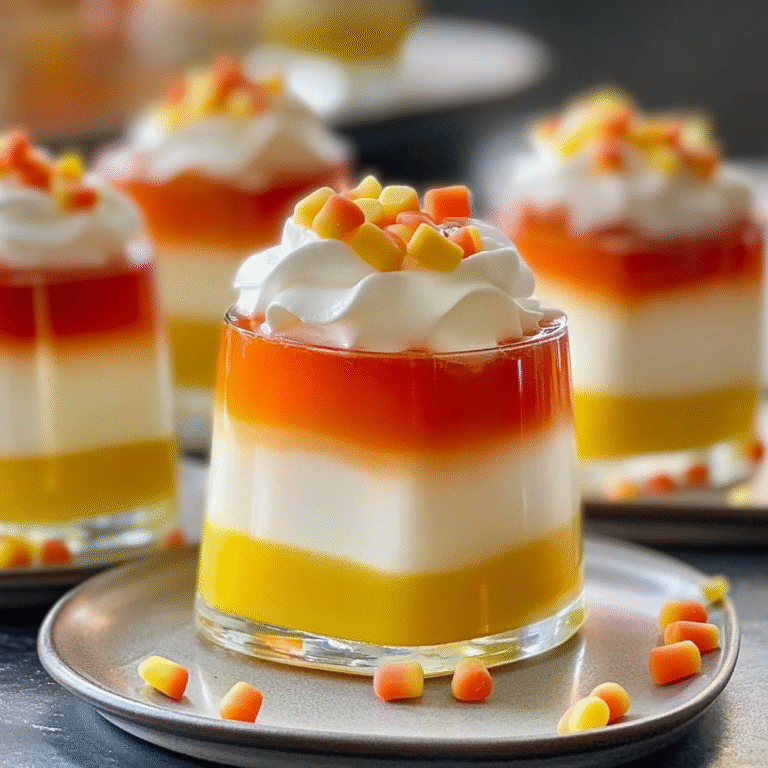 Candy Corn Jello Cups