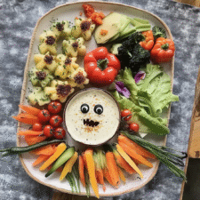 Halloween Vegetable Tray Appetizers