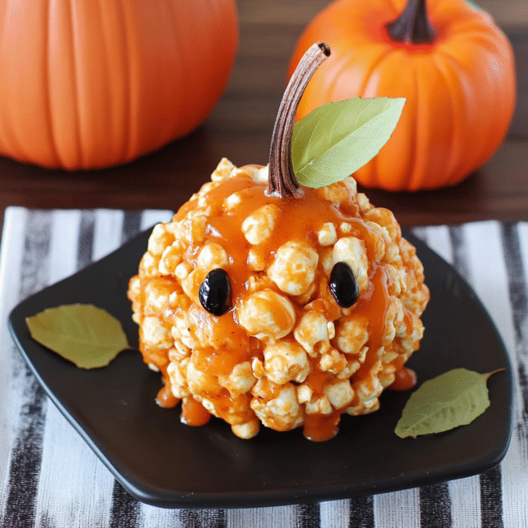 Jack-O’-Lantern Popcorn Balls Recipe