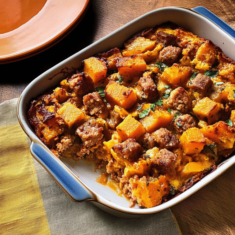 Butternut Squash Sausage Casserole