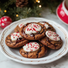 Peppermint Hot Chocolate Cookies