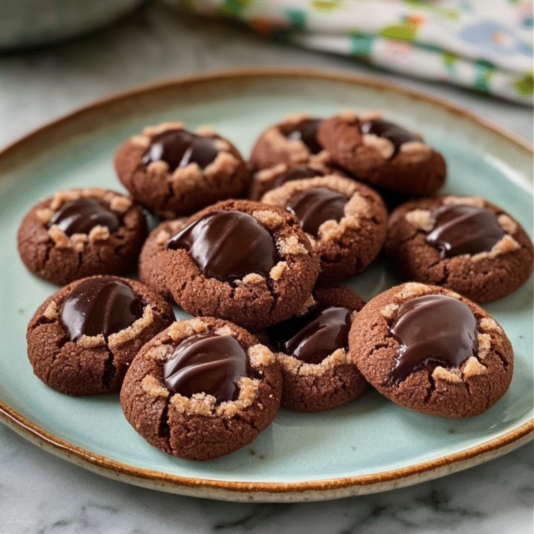 Chocolate Thumbprint Cookies Recipe