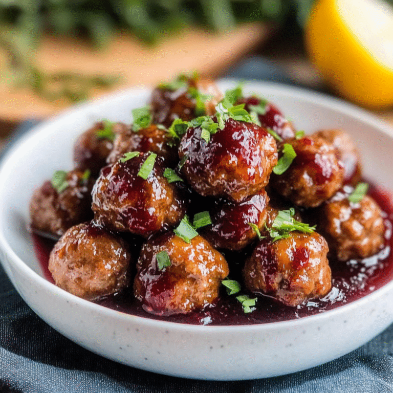 Quick Christmas Cranberry Meatballs