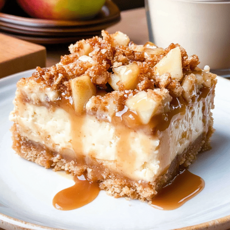 Caramel Apple Cheesecake Bars Recipe