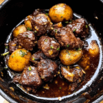 Slow Cooker Garlic Butter Beef Bites Recipe