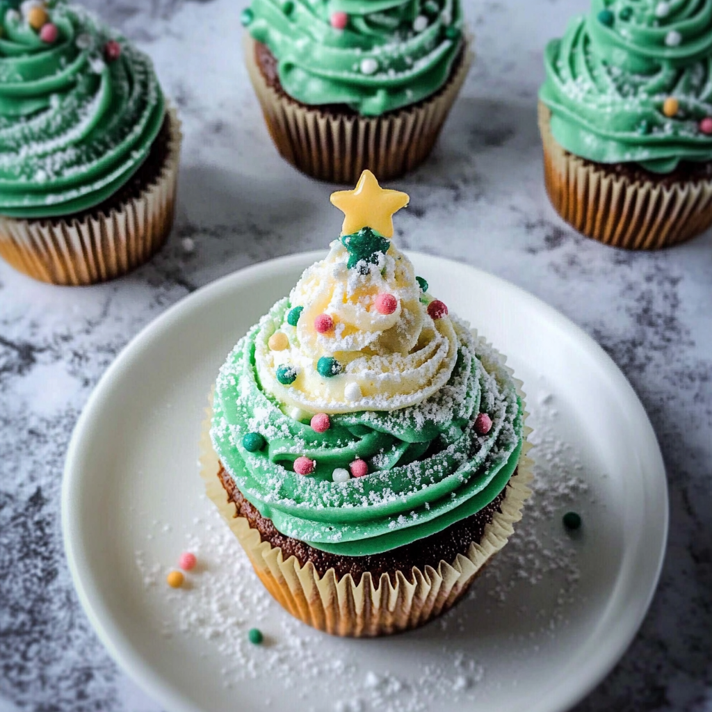 Christmas Tree Cupcakes