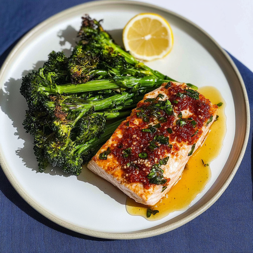 Buttery Baked Salmon with Broccolini