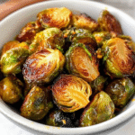 Honey Garlic Roasted Brussels Sprouts Recipe