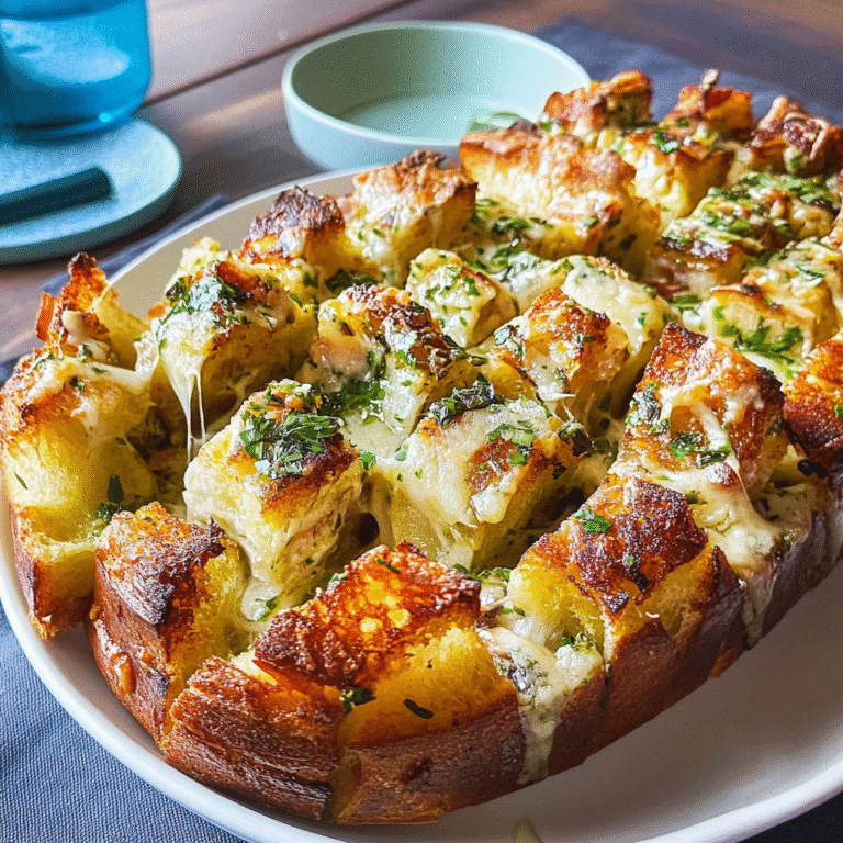 Cheesy Pull-Apart Garlic Bread Recipe