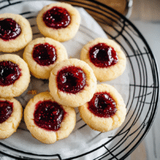 Raspberry Thumbprint Cookies