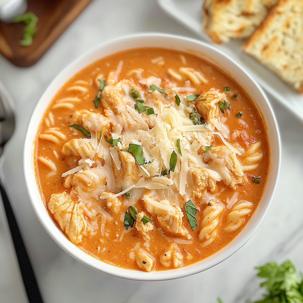 Cozy Crockpot Chicken Parmesan Soup Recipe