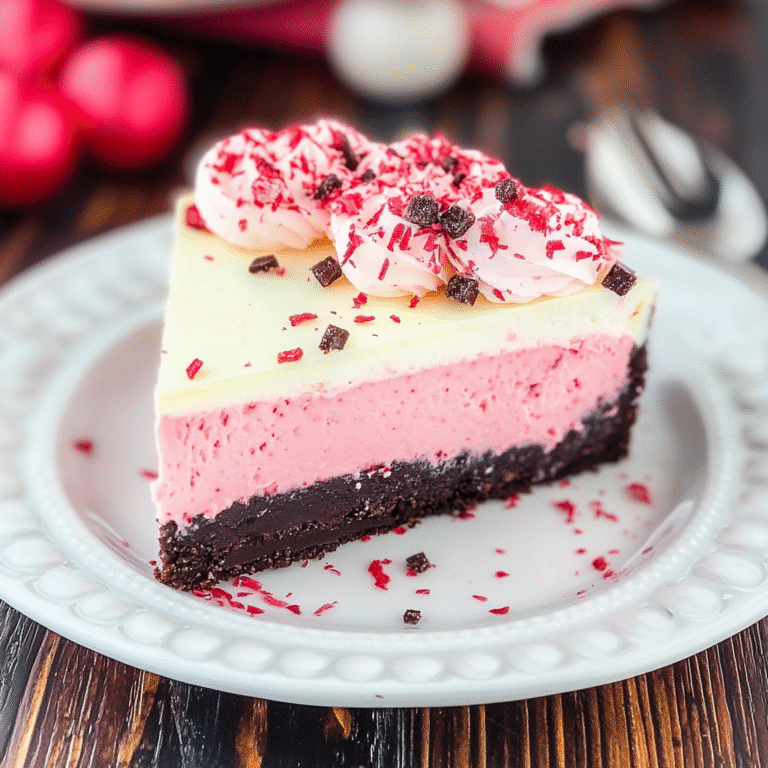 No-Bake Peppermint Bark Cheesecake Recipe