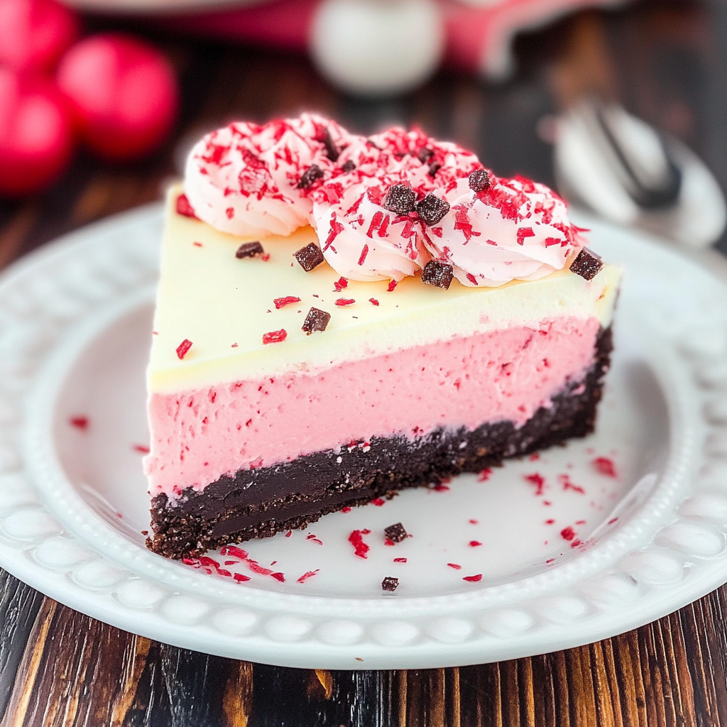 No-Bake Peppermint Bark Cheesecake Recipe