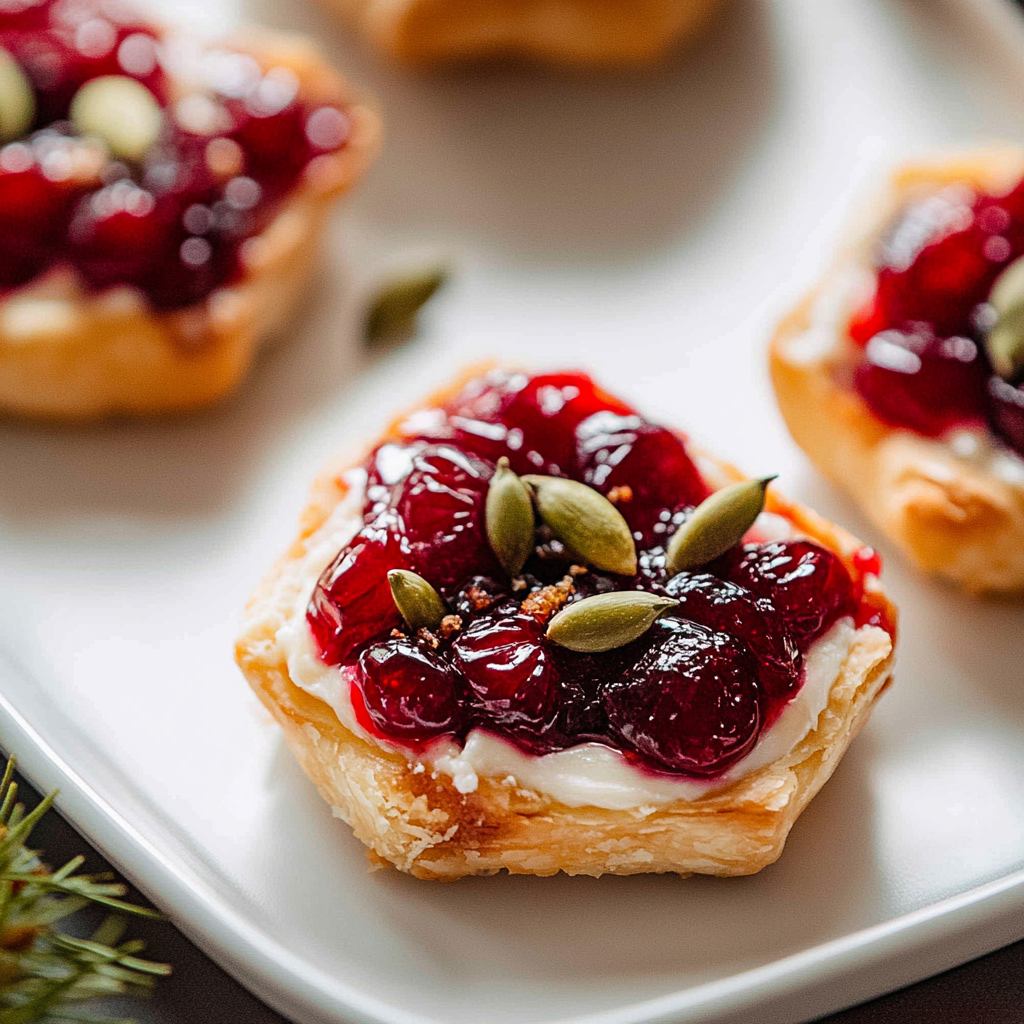 Baked Cranberry Brie Bites Recipe