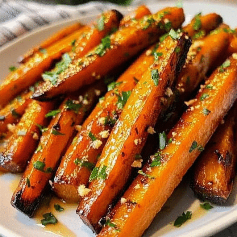 Honey Garlic Butter Roasted Carrots Recipe