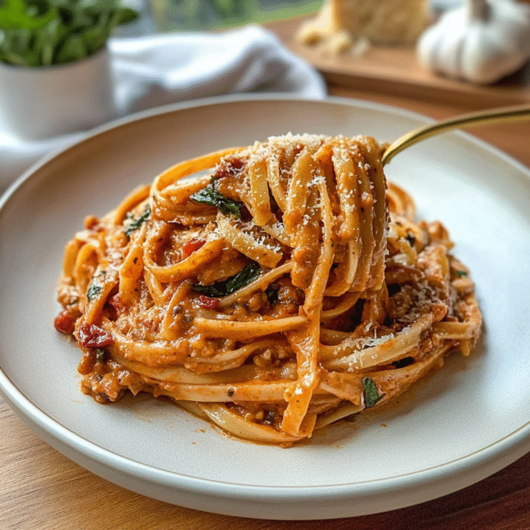 Creamy Sun-Dried Tomato Vegan Pasta: