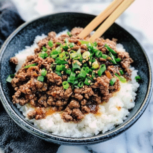 Korean Ground Beef Bowl Recipe