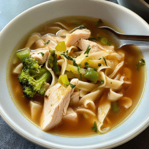 Classic Ginger Garlic Chicken Noodle Soup